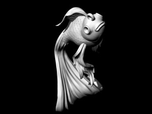 goldfish pendant Model Cetak 3D