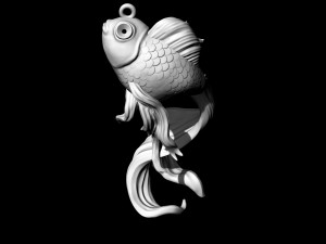 goldfish pendant Model Cetak 3D