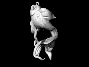goldfish pendant Model Cetak 3D