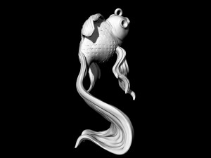 goldfish pendant Model Cetak 3D