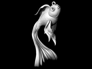 goldfish pendant Model Cetak 3D