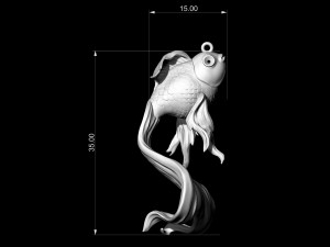 goldfish pendant Model Cetak 3D