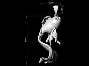 goldfish pendant Model Cetak 3D