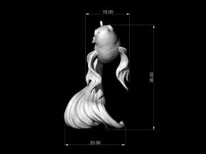 goldfish pendant Model Cetak 3D