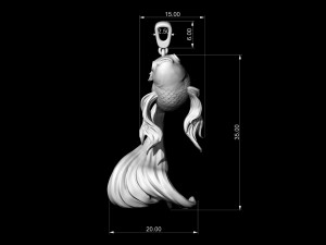 goldfish pendant Model Cetak 3D