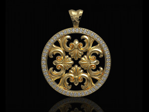 round filigree pendant 3D Принт Модель
