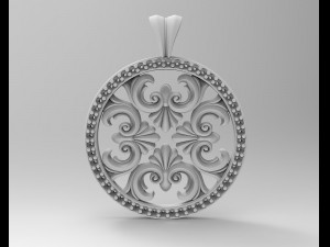 round filigree pendant 3D Принт Модель