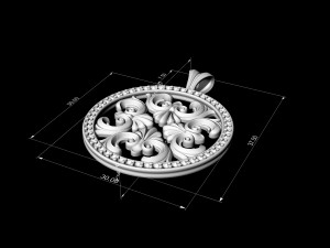 round filigree pendant 3D Принт Модель