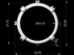 Stair Ring with cabochon 3D Print Model