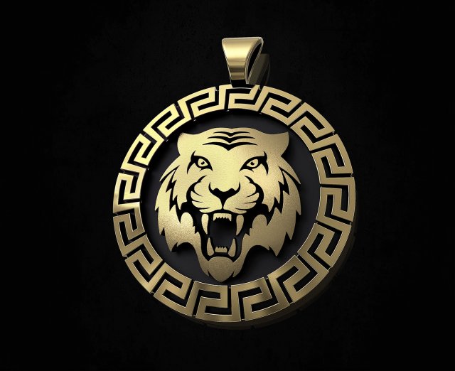 Bengal tiger pendant 3D Принт Модель .c4d .max .obj .3ds .fbx .stl .blend 
