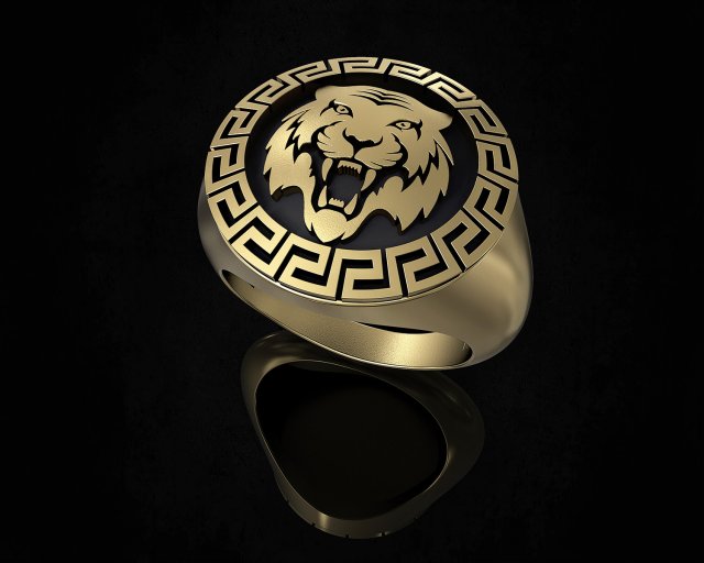 Bengal tiger ring Modello di stampa 3D .c4d .max .obj .3ds .fbx .stl .blend 