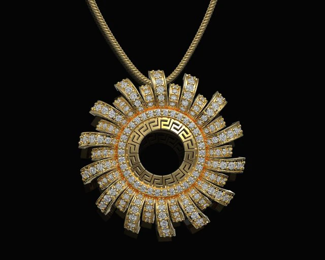 Блискуча підвіска-сонце 3D Принт Модель .c4d .max .obj .3ds .fbx .stl .blend