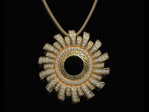 Brilliant sun pendant 3D-Druckmodell
