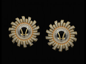Brilliant sun earrings Modelo de Impressão 3D