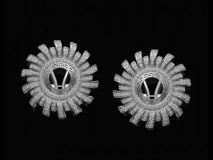 Brilliant sun earrings 3D Print Model