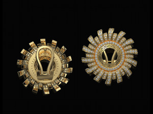 Brilliant sun earrings Modelo de Impressão 3D