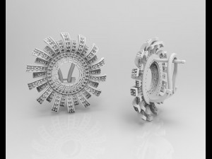 Brilliant sun earrings Modelo de Impressão 3D