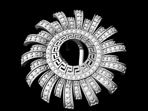 Brilliant sun earrings 3D Print Model