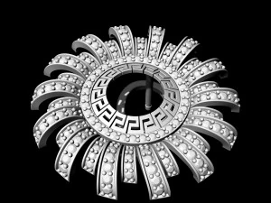 Brilliant sun earrings 3D Print Model