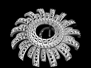 Brilliant sun earrings 3D Print Model