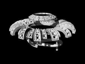 Brilliant sun earrings 3D Print Model