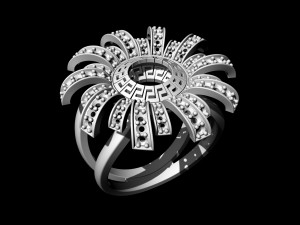Brilliant sun ring 3Dプリントモデル