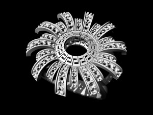 Brilliant sun ring 3Dプリントモデル