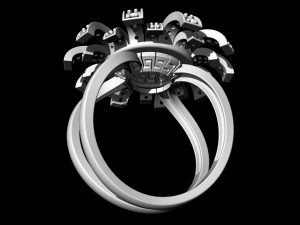 Brilliant sun ring 3Dプリントモデル