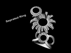 Brilliant sun ring 3D Print Model