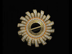 Блискуча сонячна брошка 3D Принт Модель