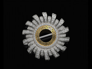 Brilliant sun brooch Modèles 3D en vedette