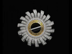 Блискуча сонячна брошка 3D Принт Модель