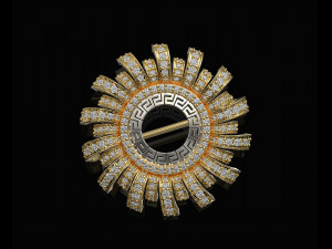 Brilliant sun brooch Modèles 3D en vedette