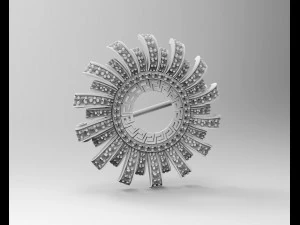 Блискуча сонячна брошка 3D Принт Модель