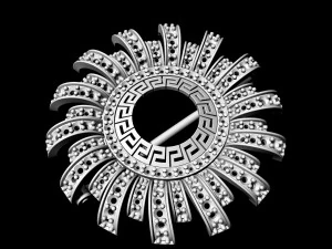 Блискуча сонячна брошка 3D Принт Модель