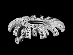 Brilliant sun brooch Modèles 3D en vedette