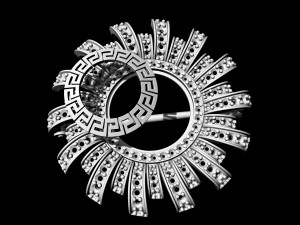 Brilliant sun brooch Modèles 3D en vedette