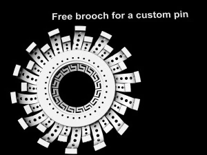 Блискуча сонячна брошка 3D Принт Модель