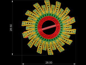 Блискуча сонячна брошка 3D Принт Модель