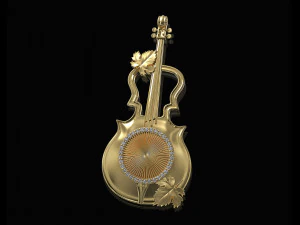 Скрипка Кулон 3D Принт Модель