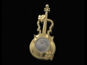 Violin Pendant 3Dプリントモデル