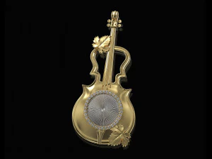 Violin Pendant 3D Print Model