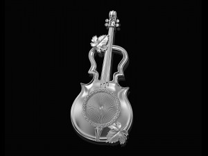Violin Pendant 3Dプリントモデル