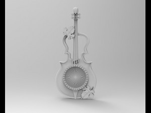 Violin Pendant 3Dプリントモデル