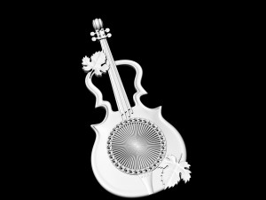 Violin Pendant 3Dプリントモデル