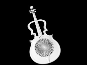 Violin Pendant 3Dプリントモデル