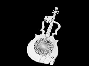 Violin Pendant 3Dプリントモデル