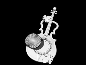 Violin Pendant 3Dプリントモデル