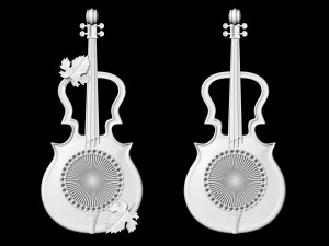 Violin Pendant 3Dプリントモデル