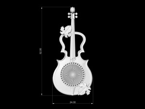 Violin Pendant 3Dプリントモデル